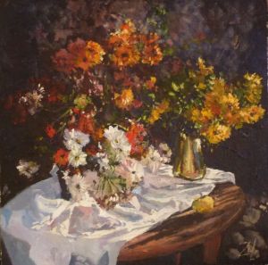 Painting, Impressionism - Buket-cvety