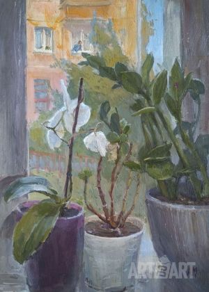 Painting, Still life - Through the window