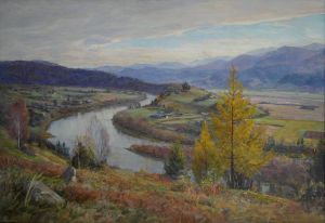 Painting, Landscape - Nad-dolinoy