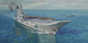 Painting, Seascape - Admiral-Kuznecov-v-pohode