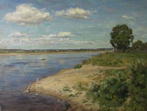 Painting, Landscape - Na-Severnoy-Dvine