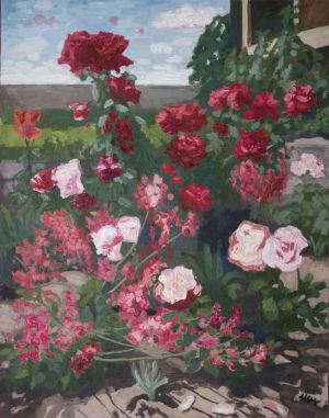 Painting, Realism - mischievous bloom