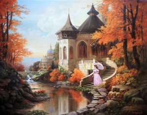 Painting, Academism - It is autumn