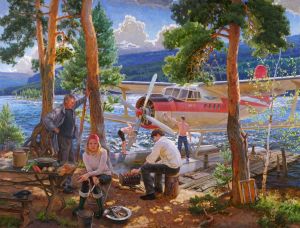 Painting, Realism - Hospitable Krasnoyarsk Region