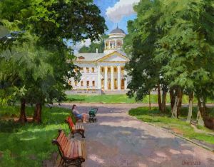 Painting, Landscape - Sunny day in Ostavyivo