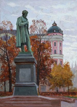 Painting, City landscape - Autumn thoughts 