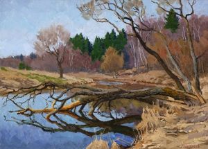 Painting, Landscape -  Fallen tree