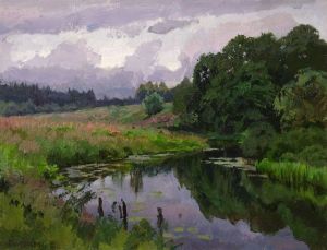 Painting, Landscape - Ruza. August