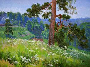Painting, Landscape - Whelp grass