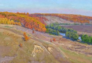 Painting, Landscape - Teplyy-oktyabr