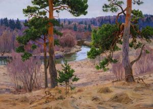 Painting, Landscape - Pine family