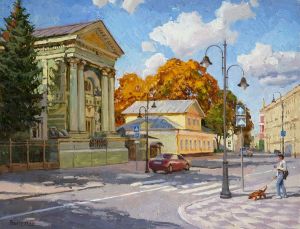 Painting, City landscape - Pyatnitskaya. The Estate of von Reck