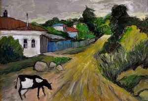 Painting, Landscape - Po-doroge-domoy-Mstera