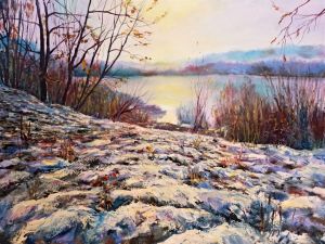 Painting, Landscape - First snow