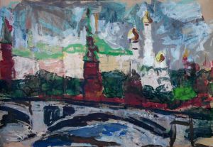 Graphics, City landscape - Moya-Moskva-Krasnaya-ploshchad