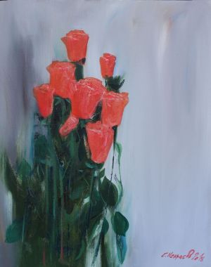 Painting, Realism - Buket-roz