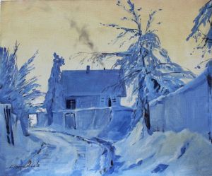 Painting, Landscape - Zimnyaya-skazka