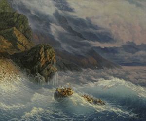 Painting, Seascape - kopiya-Burya-na-CHernom-more-Ayvazovskiy-IK-1873
