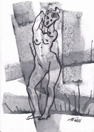 Graphics, Nude (nudity) - Seriya-grafiki-po-motivam-nabroskov-obnajennoy-natury