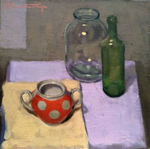 Painting, Still life - Cold in the warm
