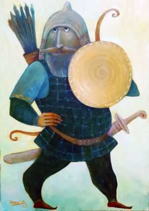 Painting, Historical genre - Warrior winner