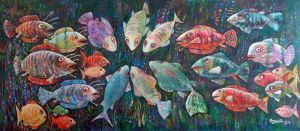 Painting, Seascape - Fish 