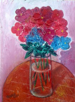 Painting, Impressionism - Autumn flowers