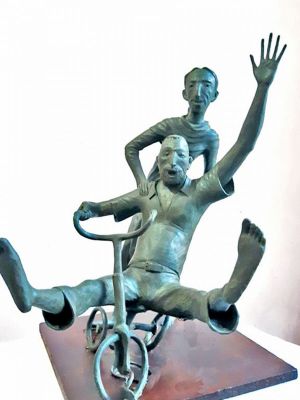 Sculpture, Easel - We do not grow old 