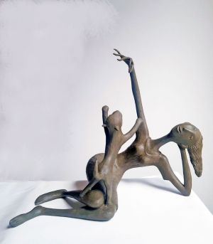 Sculpture, Genre sculpture - Naughty cat 