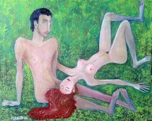 Painting, Nude (nudity) - .Grassplot 