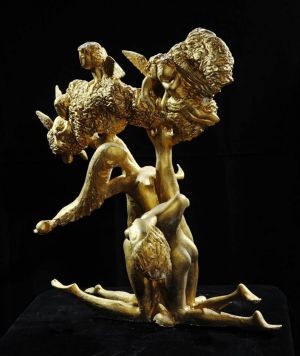 Sculpture, Round - Adam and Eve 