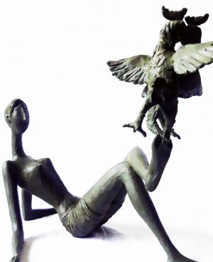 Sculpture, Modern - Cockfighting