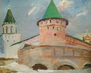 Painting, Landscape - Spring. Ipatiev Monastery.
