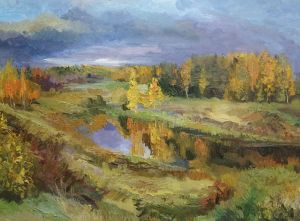 Painting, Landscape - autumn landscape