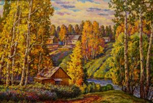 Painting, Landscape - Osen-zolotaya