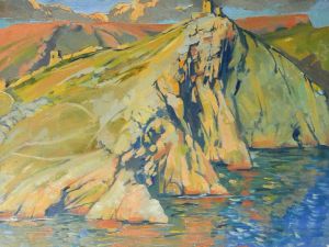 Painting, Landscape - Staraya-krepost-Balaklava