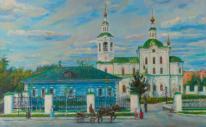 Painting, Landscape - Tyumen-Voznesensko-Georgievskaya-cerkov