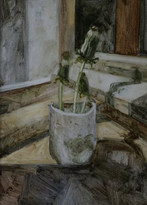 Painting, Still life - dandelions