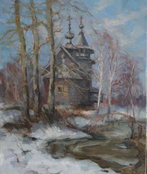 Painting, Realism - Vesna-v-Blagoveshchene