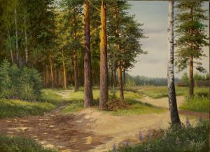 Painting, Landscape - Opushka-lesa