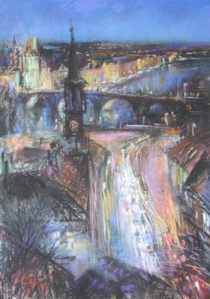 Graphics, Impressionism - Prague lights