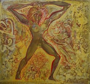 Graphics, Mythological genre -  Sun dance 
