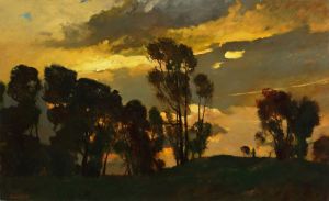 Painting, Landscape - Vecher-Hudojnik