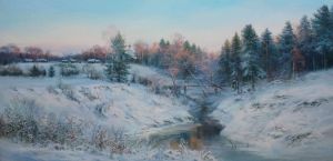 Painting, Landscape - Freezing day
