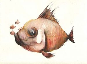 Graphics, Impressionism - Rybka-i-rybki