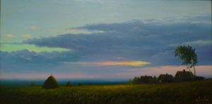 Painting, Landscape - in memory of Yesenin