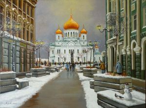 Painting, City landscape - Rozhdestvensky Rostov