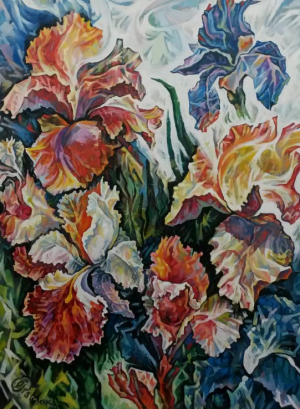 Painting, Oil - Irisy