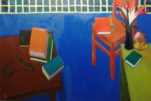 Painting, Expressionism - Red book