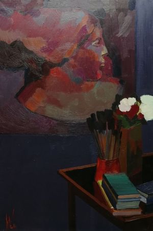 Painting, Still life - Flowers to  Antoine Bourdelle
